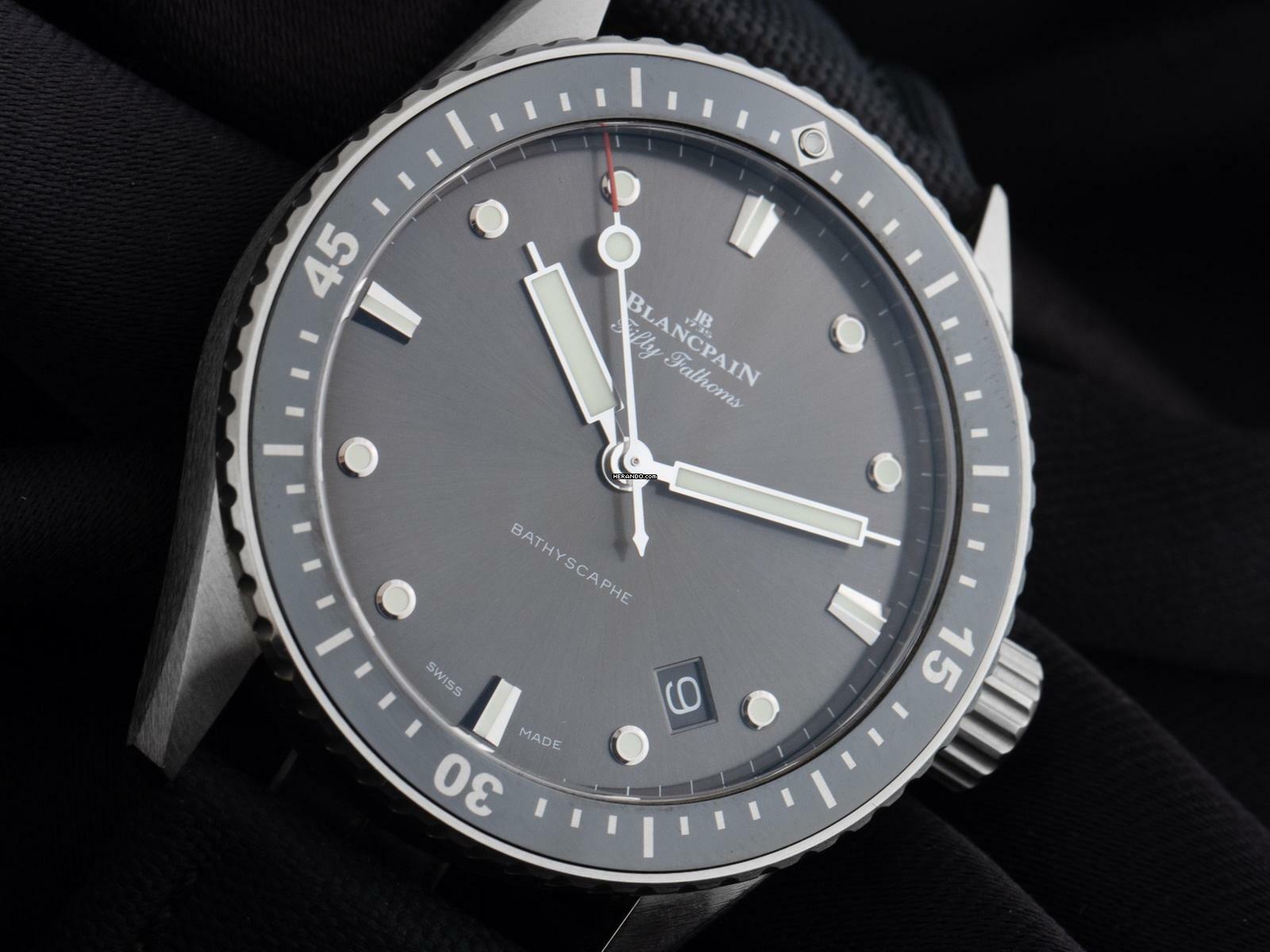 Blancpain Fifty Fathoms Bathyscaphe Ref.5000-1110-B52A 2021 Full Set wie Neu 