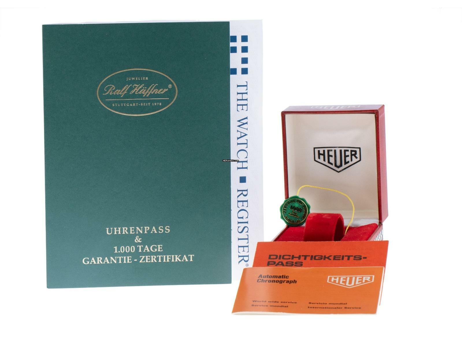  Heuer Autavia Chronograph Ref.1163 1978 Full Set Original unpoliert 
