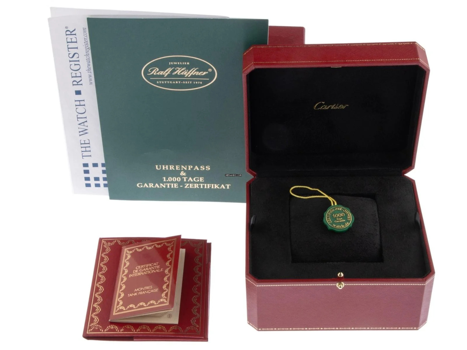 Cartier Tank Française MM Medium Modell Ref.2301 1998 Full Set sehr gut Vintage