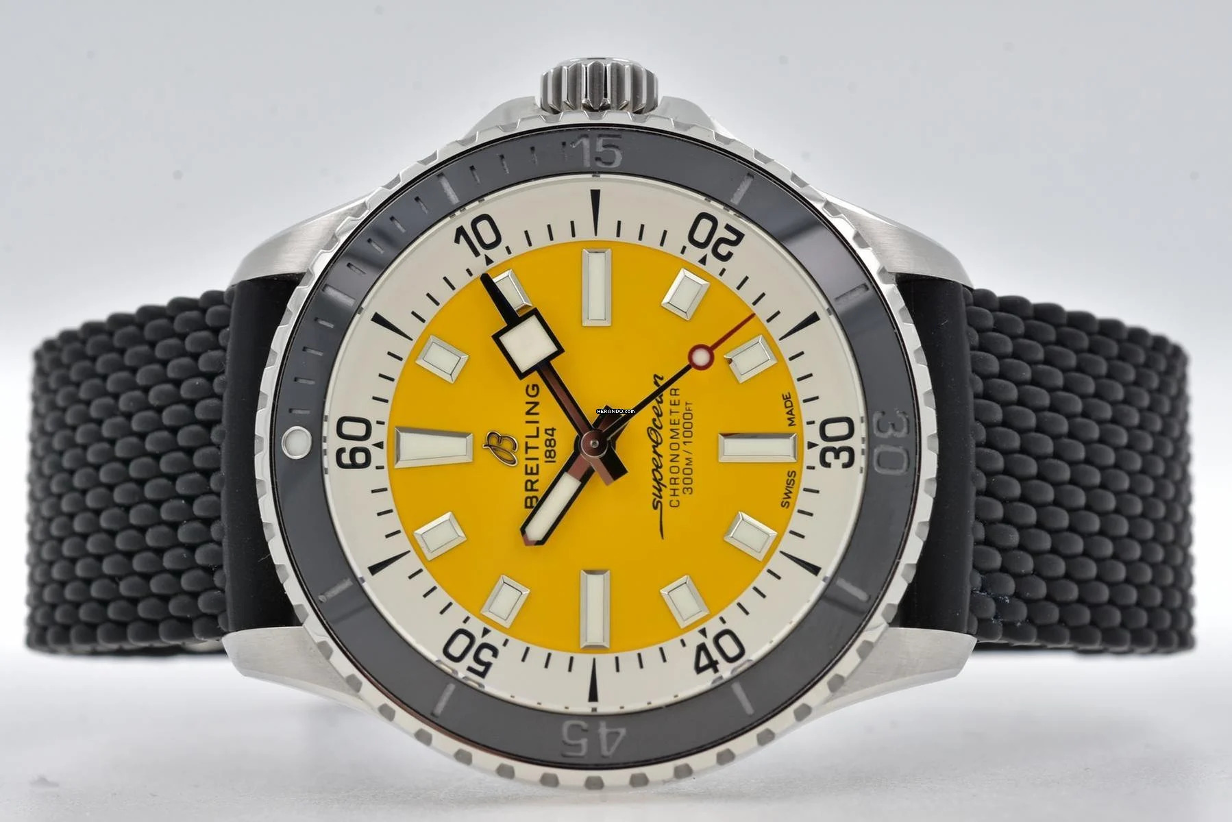  Breitling Superocean 42 A17375 Yellow Rubber Strap 