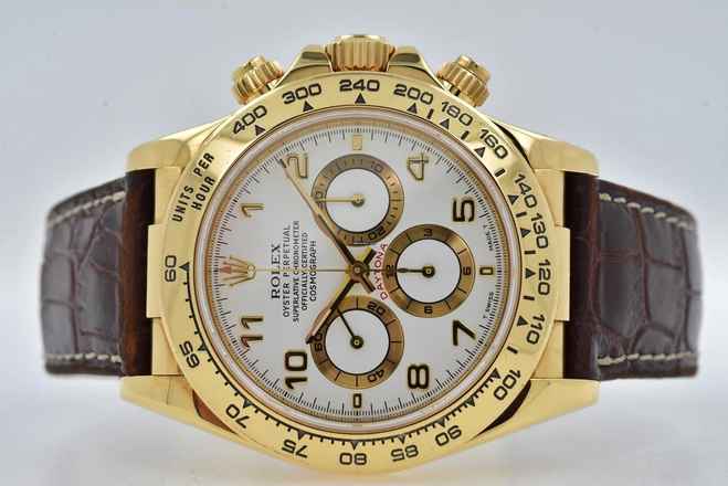  Rolex Daytona Cosmograph 18k Yellow Gold Zenith 16518 Vintage LC100 