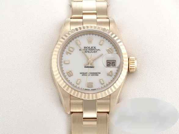  Rolex Lady-Datejust 26mm 79178 Gelbgold 750 2000 Automatik Gold Damen Damenuhr 18kt Yellow Gold Oyster-band Chronometer White Dial 