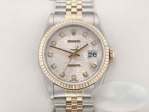  Rolex Datejust 36 36mm 16233 Diamanten Stahl Gelbgold 750 Automatik Stainless Steel 18kt Yellow Gold Jubilé-band Chronometer Oyster 