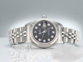 Thumbnail von Rolex Lady-Datejust Stahl Weissgold 750 Diamanten 2002 Automatik Stainless Steel 18kt White Gold Damen Jubilé-band Chronometer Oyster Black Dial