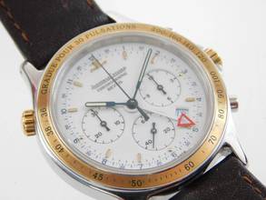 Thumbnail von Jaeger-LeCoultre Heraion Reveil Herrenuhr Chronograph Alarm im Top Zustand 36mm Stahl / Gold