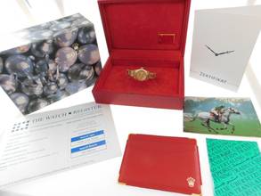 Thumbnail von Rolex Lady-Datejust 18 Karat Gelbgold Lady-Datejust mit Oysterband Box und Zubehör wie Neu von 1982 Saphirglas Schnellschaltung volles Band im Traumzustand !