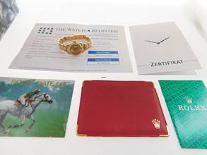 Thumbnail von Rolex Lady-Datejust 18 Karat Gelbgold Lady-Datejust mit Oysterband Box und Zubehör wie Neu von 1982 Saphirglas Schnellschaltung volles Band im Traumzustand !