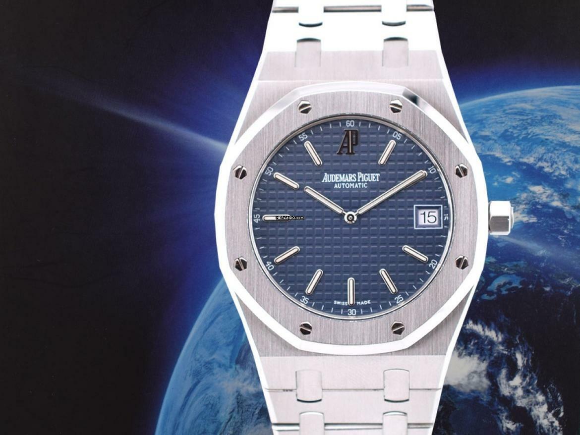  Audemars Piguet Royal Oak Jumbo jumbo” Extra Thin 39mm Blue Dial Like New Full Set 