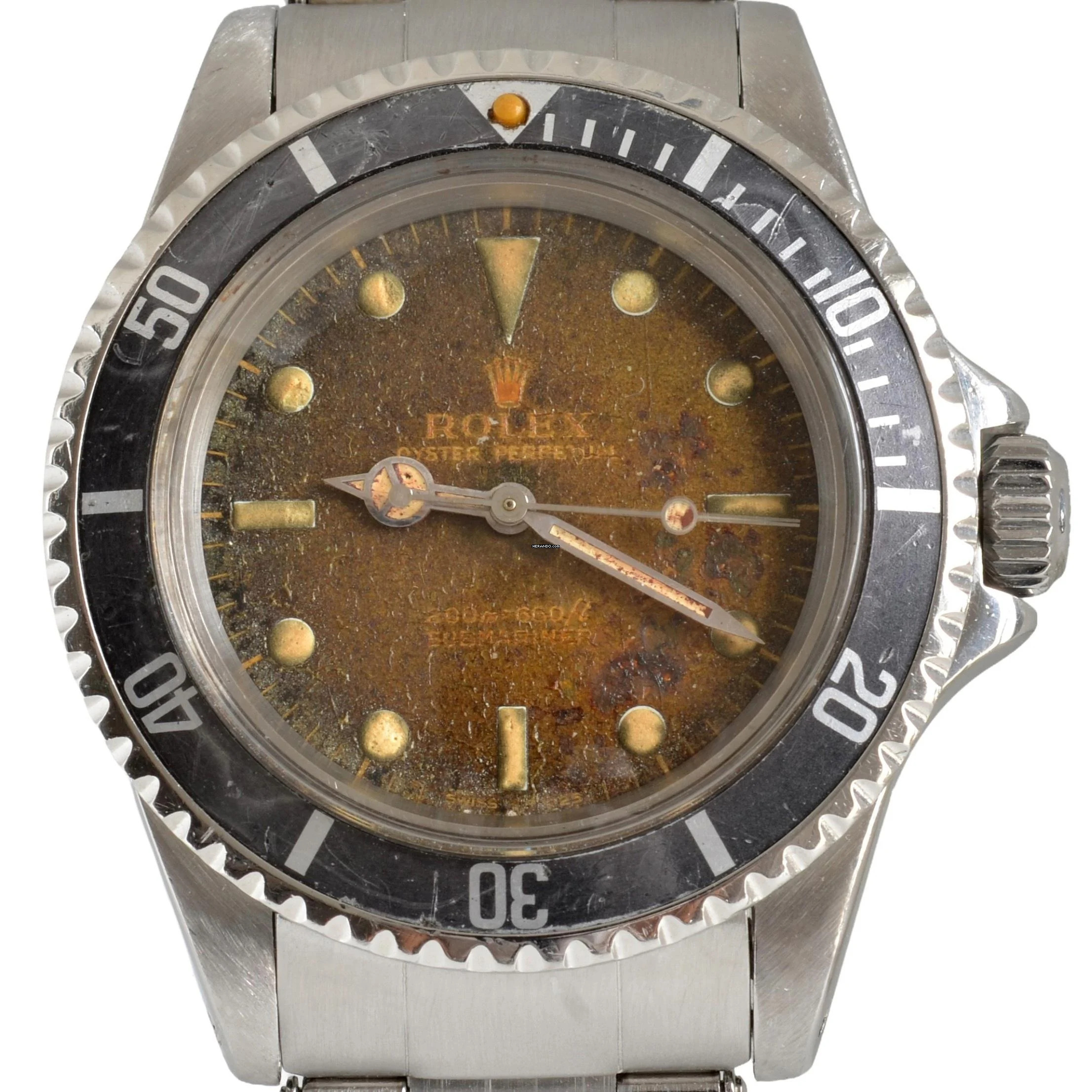 Rolex Submariner (No Date) 5513 Meteorite brown caramel color dial 1965