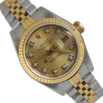  Rolex Lady-Datejust 69173 Ladies 26MM Factory diamonds dial Full Set 