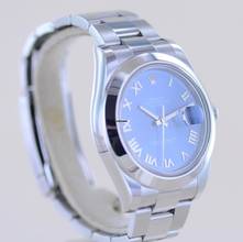 Thumbnail von Rolex Datejust II Stahl Oyster blue roman Dial 41mm blau 116300 Top B+P