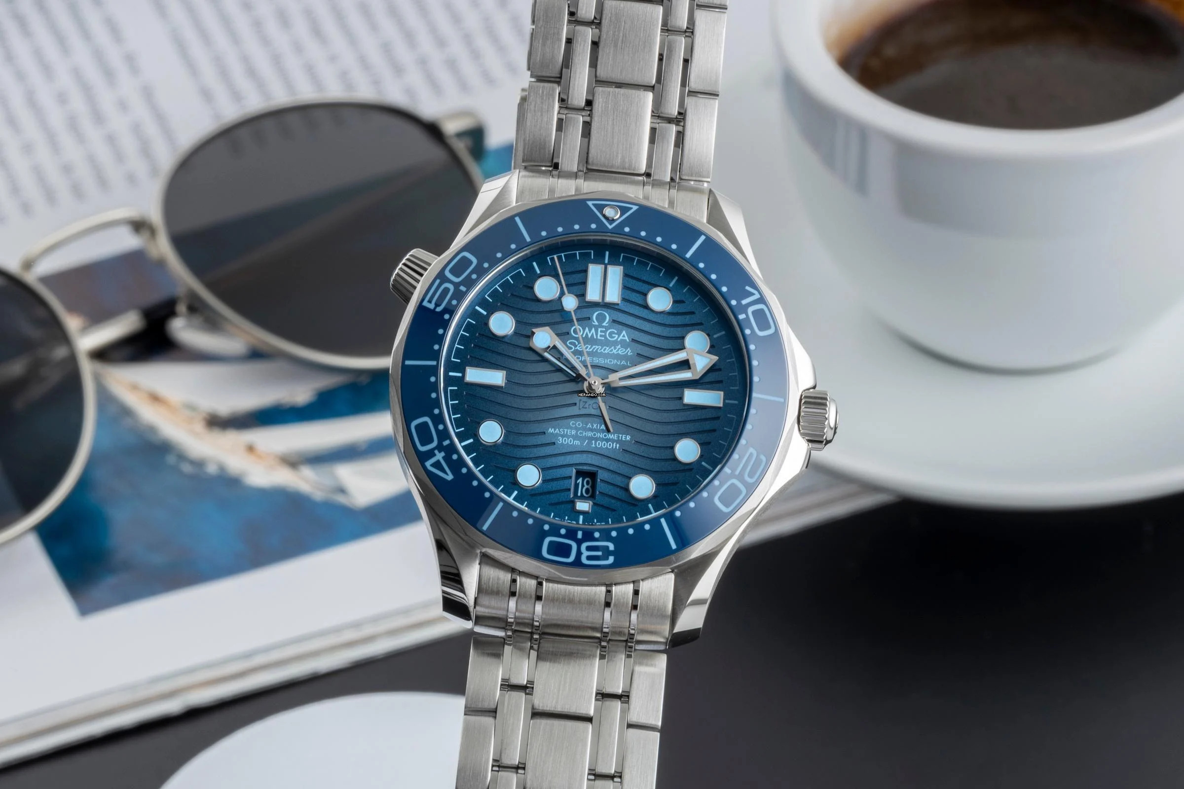 Omega Seamaster Diver 300 M Stahl Automatik Summer Blue R. 210.30.42.20.03.003 B&P 2025