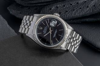 Thumbnail von Rolex Datejust 36 Black Dial Stahl / Weissgold Ref. 16234 Klassiker X-Serie