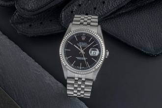 Thumbnail von Rolex Datejust 36 Black Dial Stahl / Weissgold Ref. 16234 Klassiker X-Serie