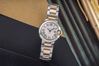 Thumbnail von Cartier Ballon Bleu 28mm de Cartier Stahl / Gold Quarz Damenuhr Ref. W69007Z3 3009