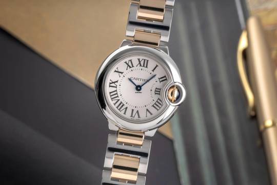  Cartier Ballon Bleu 28mm de Cartier Stahl / Gold Quarz Damenuhr Ref. W69007Z3 3009 