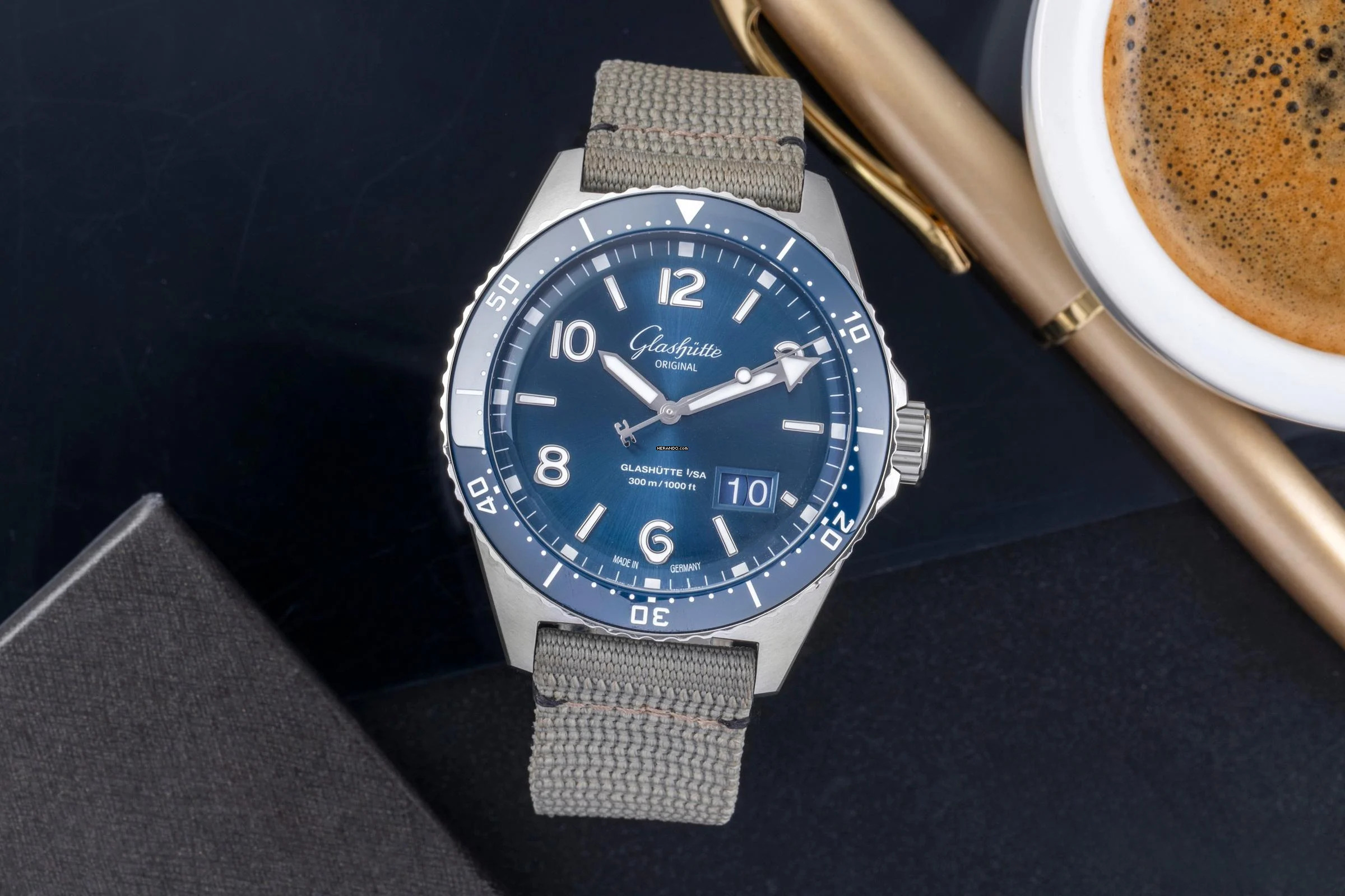 Glashütte Original SeaQ Panoramadatum Stahl Automatik Ref. 1-36-13-02-81-34 B&P2022