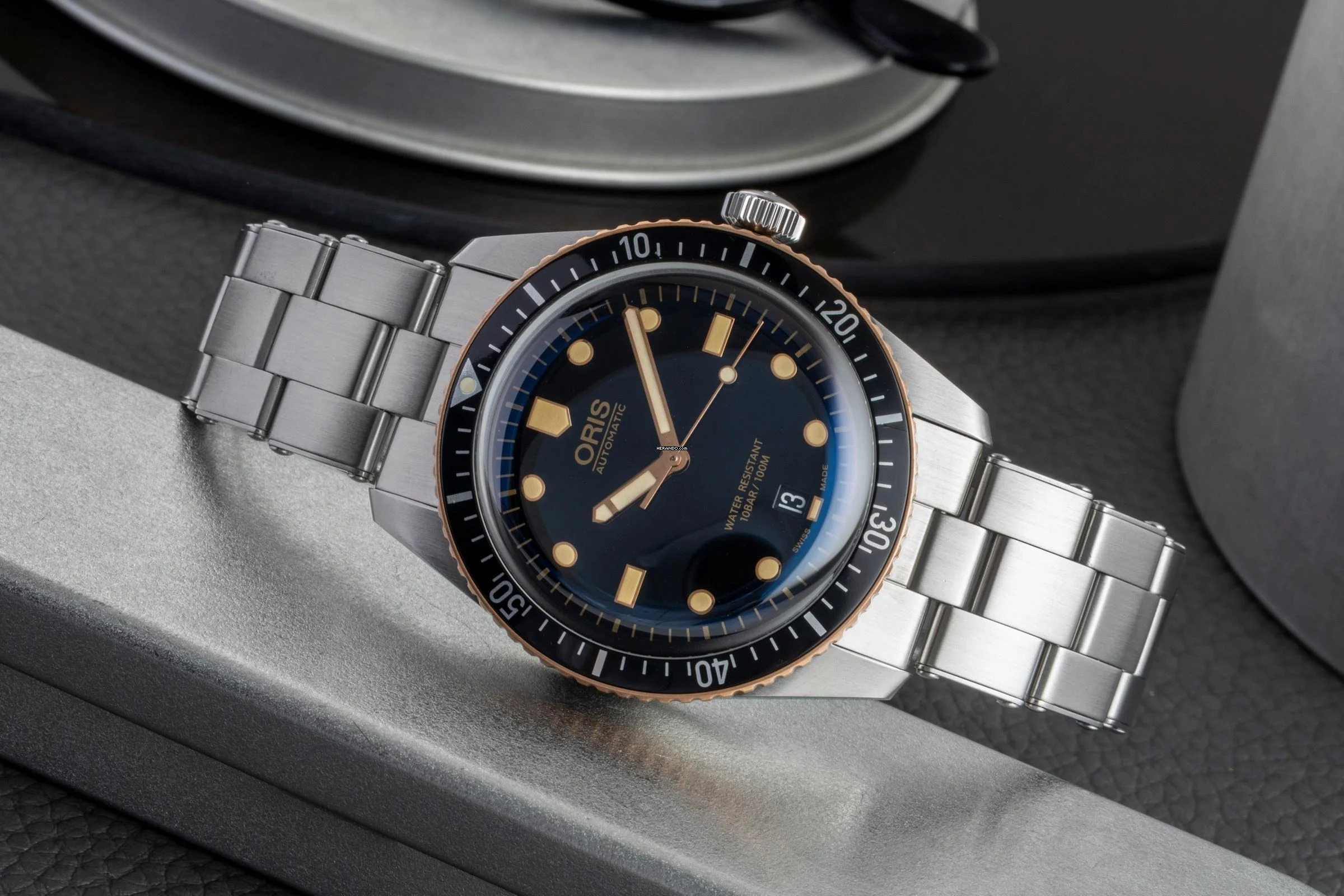  Oris Divers Sixty Five Stahl/Bronze Automatik Ref 01 733 7707 4354 Box & Papiere 