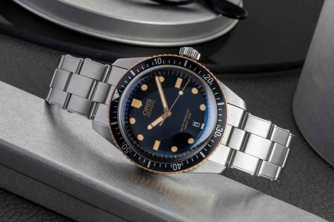 Oris Divers Sixty Five Stahl/Bronze Automatik Ref 01 733 7707 4354 Box & Papiere 