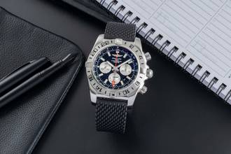 Thumbnail von Breitling Chronomat GMT 47 GMT Chronograph Stahl Automatik Ref. AB0413B9/BD17 B&P