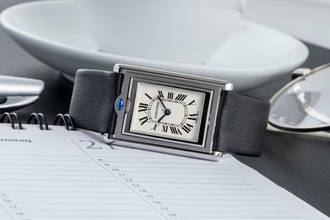 Thumbnail von Cartier Tank Basculante Edelstahl unisex Saphirglas Ref. W1011258 Klassiker B&P