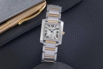 Thumbnail von Cartier Tank Française Stahl / Gold Automatik Medium Size Ref. W51005Q4 B&P