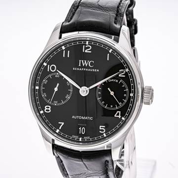  IWC Portugieser Automatik 7 Days 42 Black – IW500703 – like NEW – 01/2022 Full Set 
