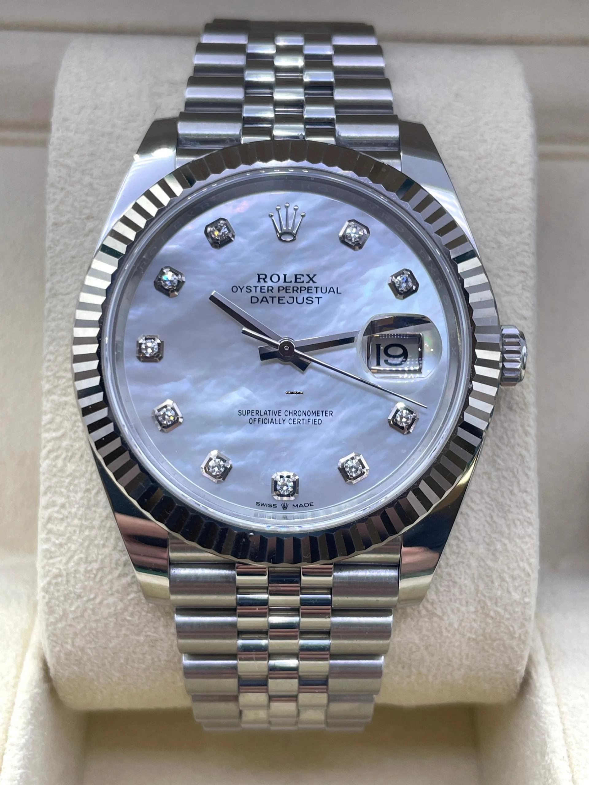  Rolex Datejust 41 M.O.P Diamond Dial Jubilee Discontinued FULL SET-BOX AND PAPERS LIKE NEW y:2021 first buying receipt 
