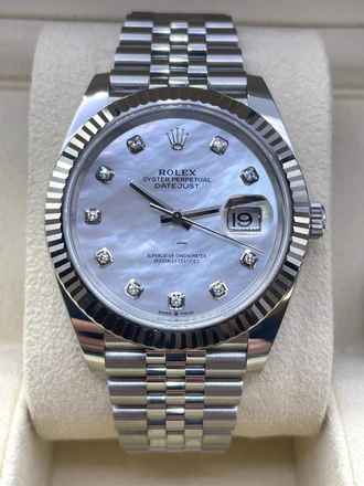  Rolex Datejust 41 M.O.P Diamond Dial Jubilee Discontinued FULL SET-BOX AND PAPERS LIKE NEW y:2021 first buying receipt 