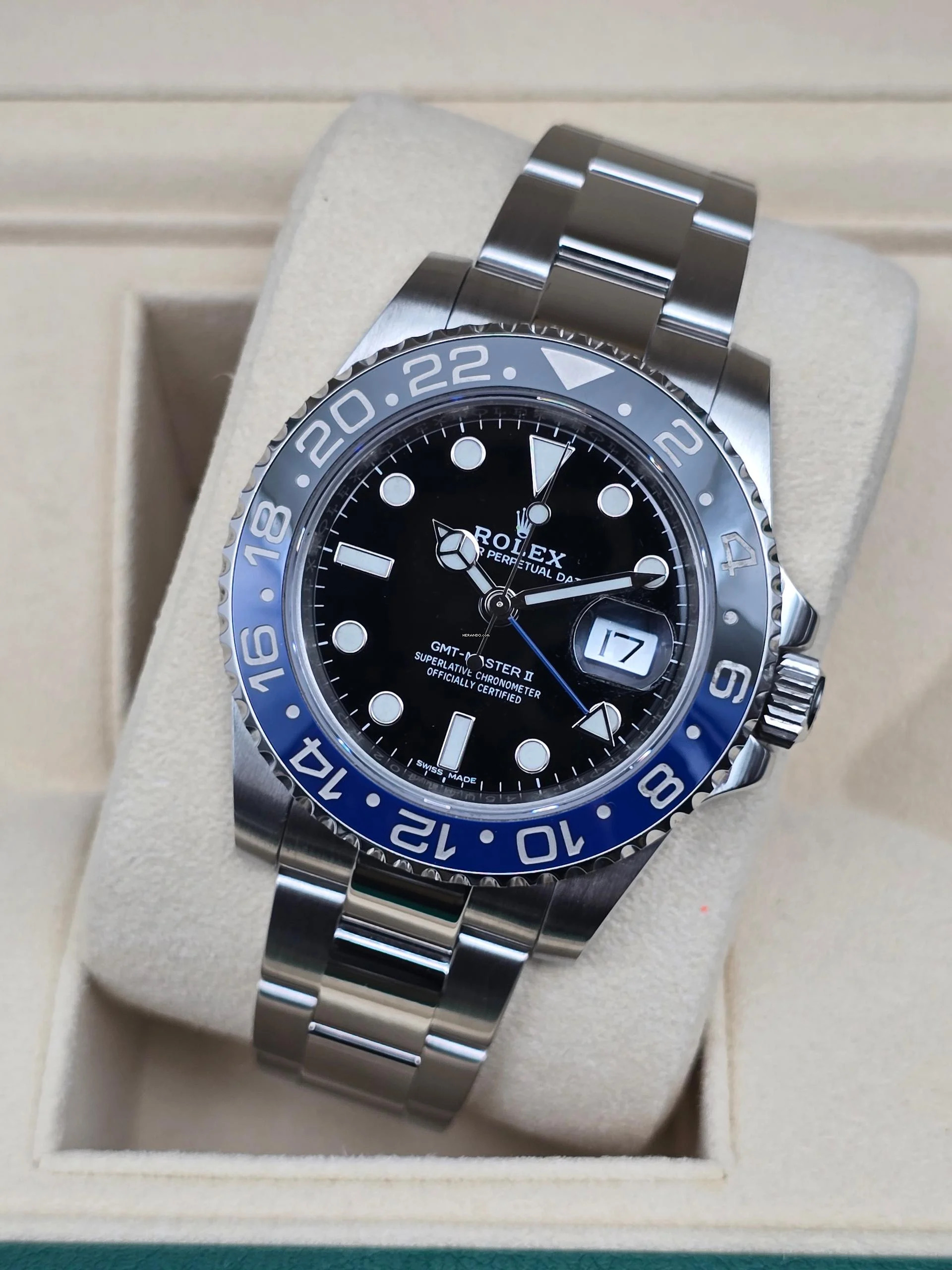  Rolex GMT-Master II 116710BLNR Batman Oyster Bracelet Very Good Condition Full Set 2017 Service 2025 
