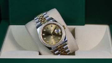 Thumbnail von Rolex Datejust 36 Steel Gold - Factory Diamond Champagne - like New - Fullset