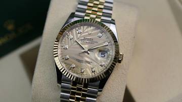 Thumbnail von Rolex Datejust 36 Steel Gold - Champagne Palm Diamond - New - Fullset - 2023
