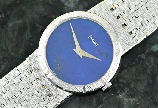  Piaget rare Vintage Dress Watch | 9701 A 6 | Lapislazuli dial | white gold 