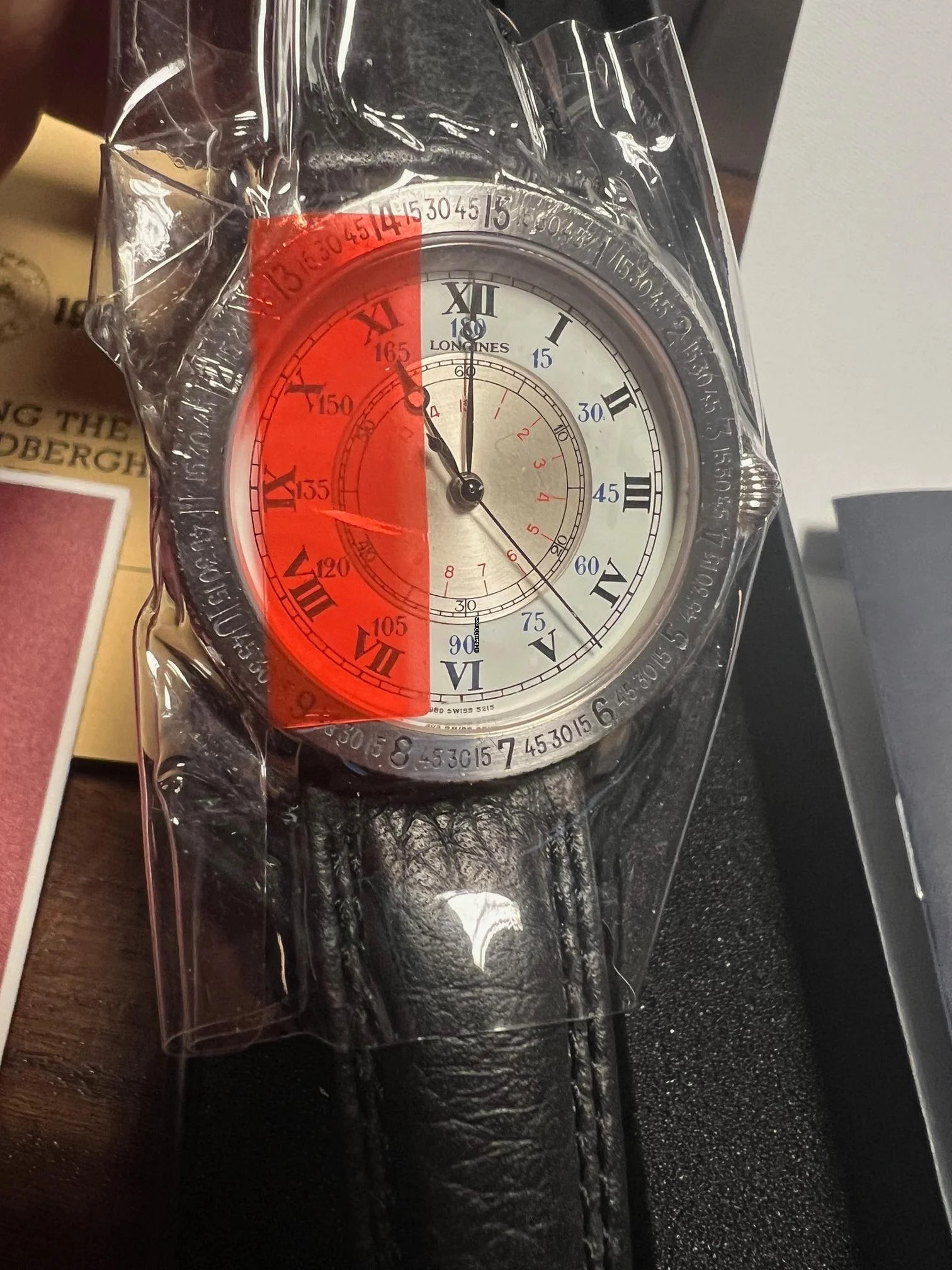  Longines Lindbergh Hour Angle 5215/4 Hour Angle Lindbergh B + P Deutsche Auslieferung-mit Erstkauf Rechnung Full Set-Neuer Service Hersteller-Sammler Set !!!! 