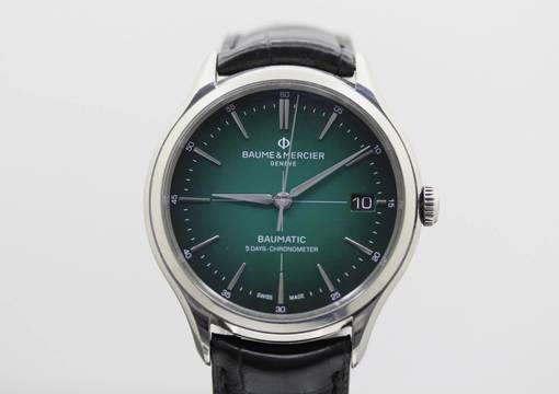  Baume & Mercier Clifton Baumatic Green Dial REF. M0A10592//GREEN DIAL//BAUMATIC//5 DAYS-CHRONOMETER#6 KS 