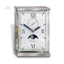 Thumbnail von Lunaris – Tischuhr mit Mondphase - Verchromt - handbemalte Mondscheibe