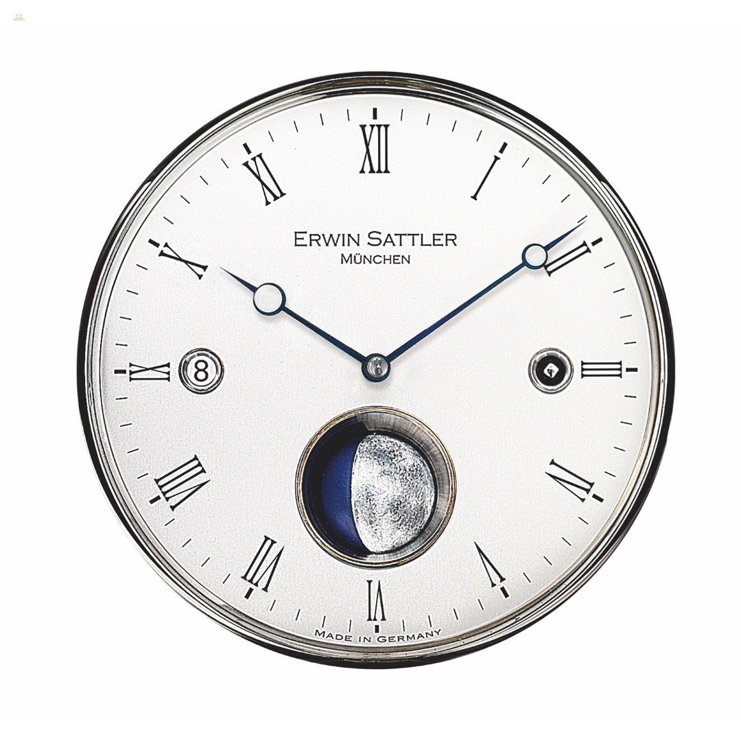 Classica K 70 M – Mondphase & 30 Tage - Limitierte Wanduhr mit 3D-Mondkugel & Fensterdatum