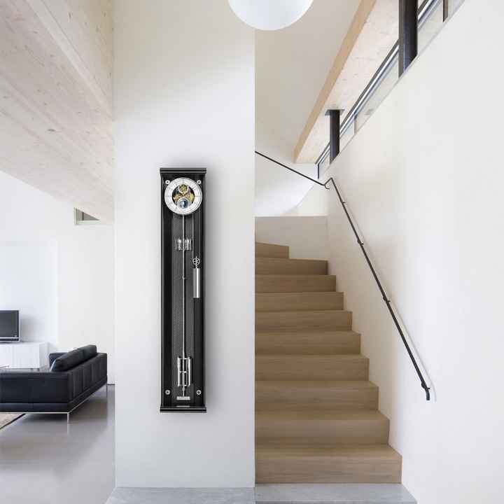 Opus Secunda M 130 – Flache Präzisionspendeluhr - Mondphase - Sichtbare Hemmung