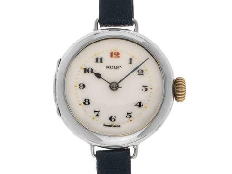  Rolex Vintage 925 Silber Klappdeckel 1915 original Box sehr gut Vintage 