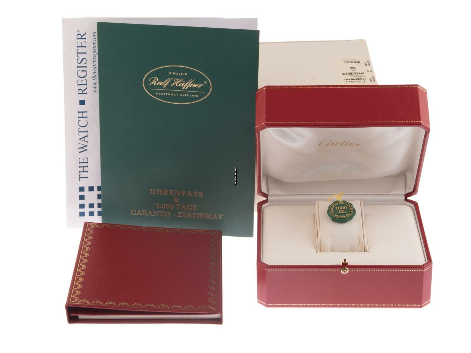 Cartier Tank Française GM Großes Modell Ref.2302 2010 Box&Beschreibung wie Neu Vintage