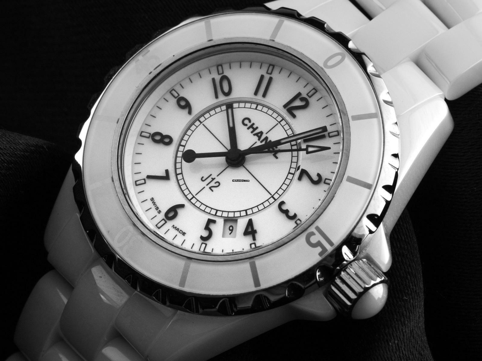  Chanel J12 Keramik White Ref.H0968 2017 Full Set wie Neu Vintage 