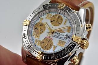 Thumbnail von Breitling Chrono Cockpit Chronograph A13358 Steel Gold
