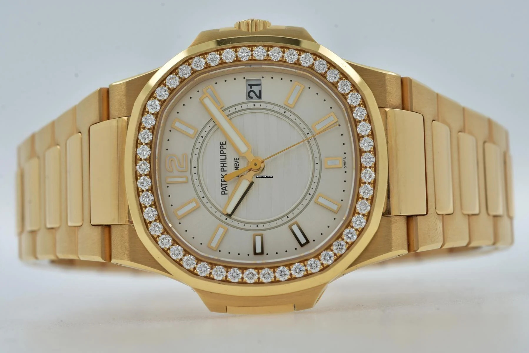  Patek Philippe Nautilus 18k Rose Gold 7010/1R-001 Diamond Bezel Extract from the Archives 