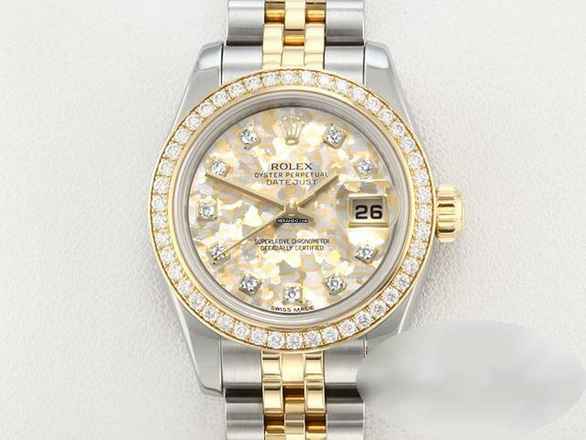  Rolex Lady-Datejust 179383 Stahl Gelbgold 750 2010 Diamanten Automatik Stainless Steel 18kt Yellow Gold Jubilé-band Chronometer Oyster 