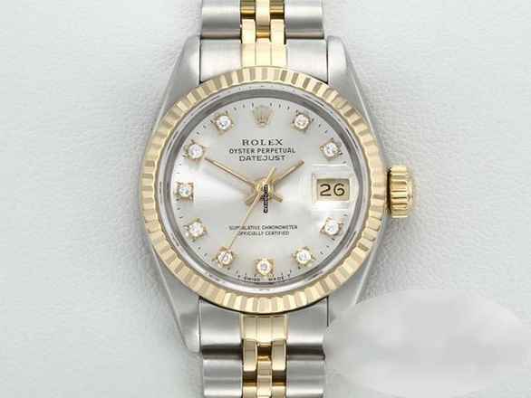  Rolex Lady-Datejust Edelstahl Gelbgold 750 Diamanten Automatik Gold Stahl Stainless Steel 18kt Yellow Gold Jubilé-band Chronometer Oyster 