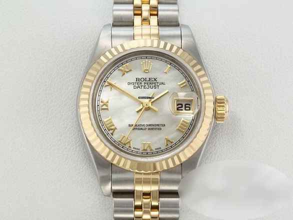  Rolex Lady-Datejust Edelstahl Gelbgold 750 Perlmutt Automatik Gold Stahl Damen 