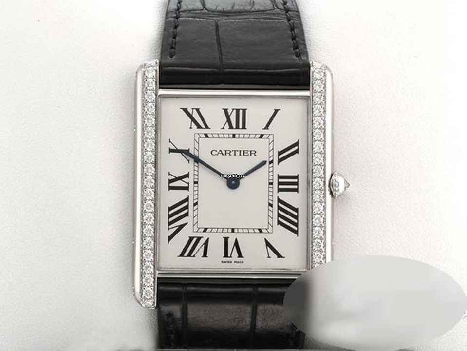  Cartier Tank Louis Cartier Xl Weissgold 750 Diamanten 2020 Wt200006 Handaufzug 18kt White Gold 