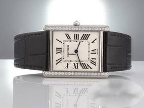 Thumbnail von Cartier Tank Louis Cartier Xl Weissgold 750 Diamanten 2020 Wt200006 Handaufzug 18kt White Gold