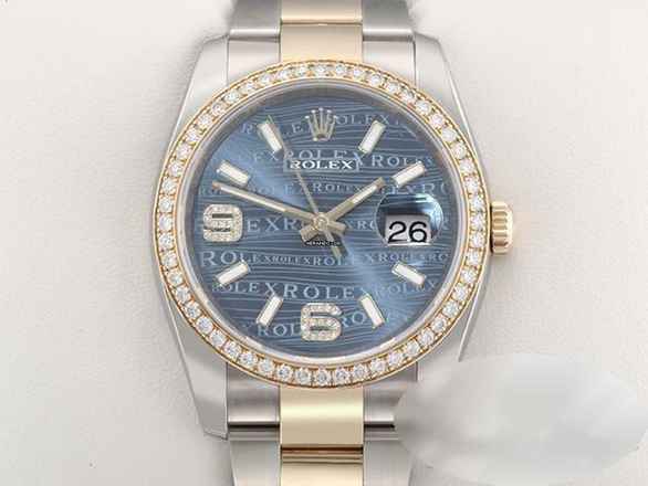  Rolex Datejust 36 36mm 116243 2011 Stahl Gelbgold 750 Diamanten Automatik Gold 