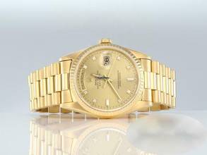 Thumbnail von Rolex Day-Date 36 36mm 18238 1997 Gelbgold 750 Diamanten Automatik Gold